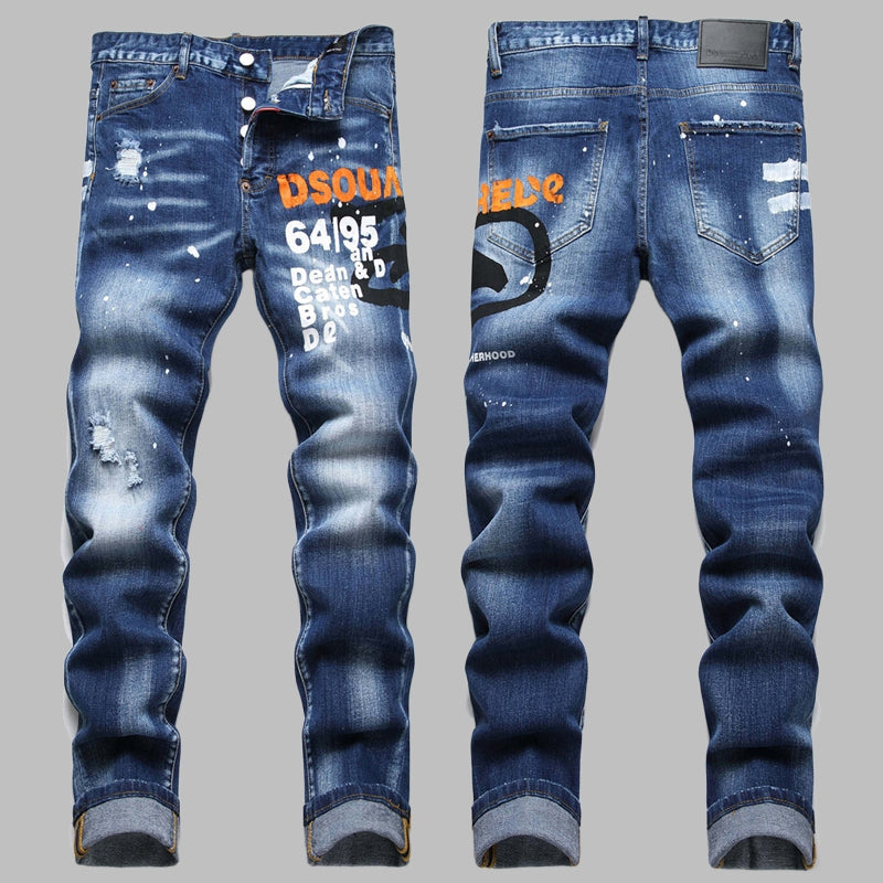 2026 New Men's Ink Splash Jeans