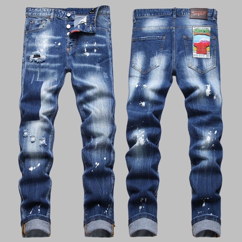 2026 New Men's Ink Splash Jeans