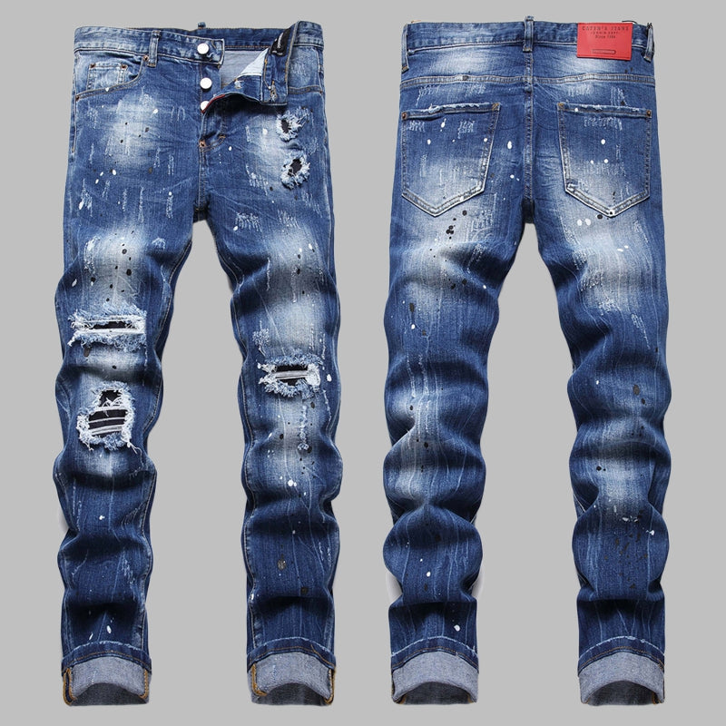 2026 New Men's Ink Splash Jeans