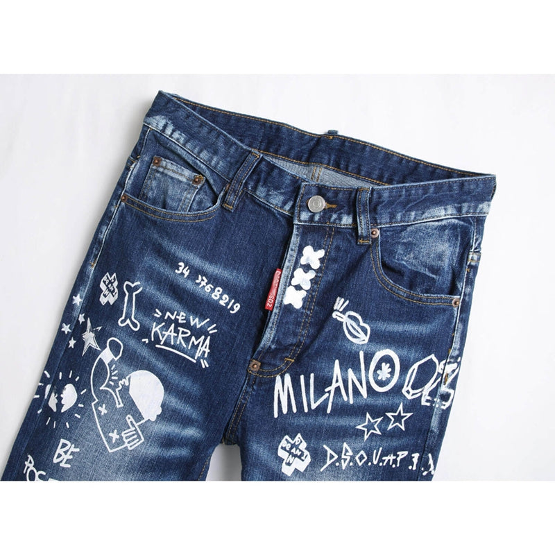 2026 New Men's Ink Splash Jeans
