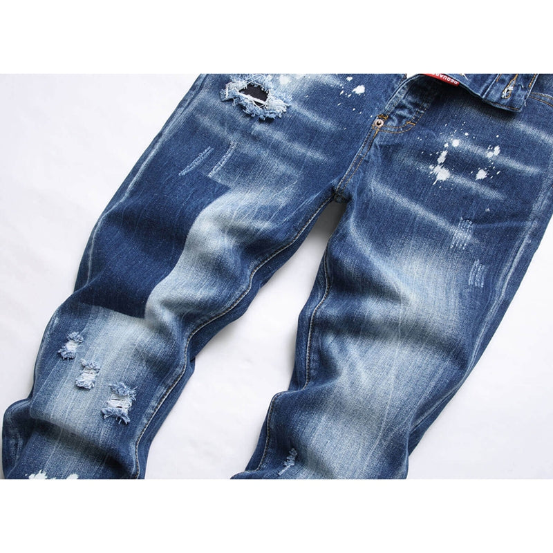 2026 New Men's Ink Splash Jeans