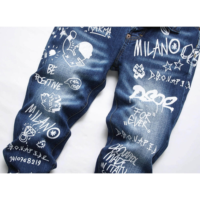 2026 New Men's Ink Splash Jeans
