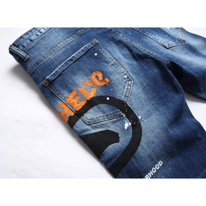 2026 New Men's Ink Splash Jeans
