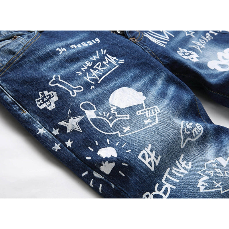 2026 New Men's Ink Splash Jeans