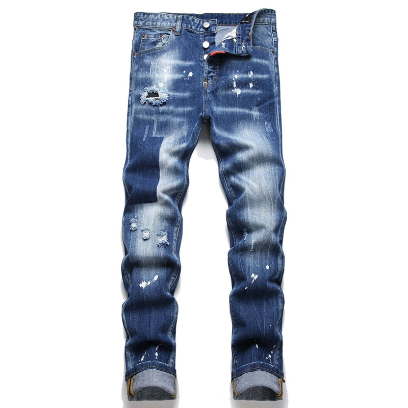 2026 New Men's Ink Splash Jeans