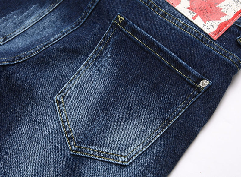 DSQ2 2026 New Men's Ink Splash Jeans