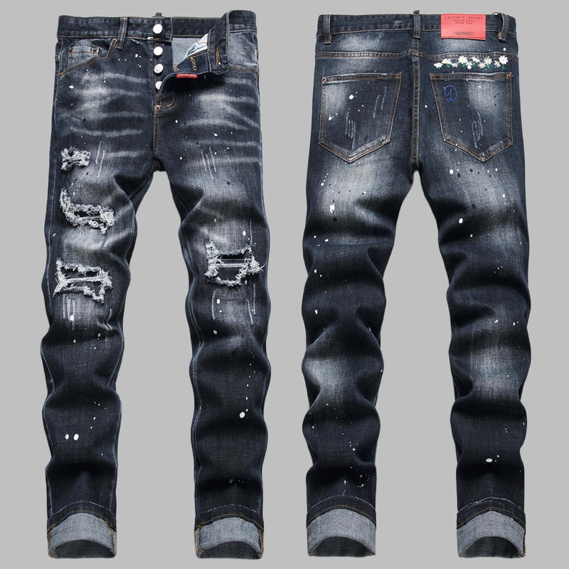 DSQ2  New 2026 Men's Ink Splash Jeans